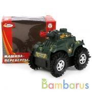 МАШИНА-ПЕРЕВЕРТЫШ "ИГРАЕМ ВМЕСТЕ" НА БАТ. СО СВЕТОМ В РУСС. КОР. в кор.2*96шт | фото №0