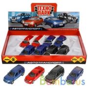 Машина металл NISSAN terrano/almera 12см., дв.,баг.,инерц., асс., дисп. Технопарк уп-12шт в кор2*4уп | фото №0