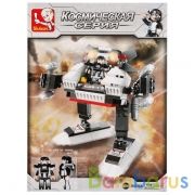 КОНСТРУКТОР ПЛАСТ. РОБОТ С ФИГУРКОЙ, 108ДЕТ. В РУСС. КОР. в кор.48шт | фото №0