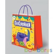 Пакет подарочный ПЛАСТИЛИНКИ 26*32*14см, глянцевый ИГРАЕМ ВМЕСТЕ в кор.150шт | фото №0