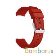 Сменный браслет 20мм (Amazfit GTR 42mm, Bip, Haylou LS01, LS02) ребристый (Красный) | фото №0