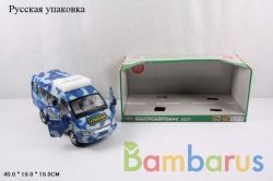 Машина инерц омон свет+звук, открыв. двери, русс. дизайн 9124-C в русс. кор. 34*13см в кор.2*6шт | фото №0