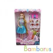 Кукла 29см с набором одежды и аксесс., цвет в ассорт. 6688 в кор. в кор.2*48шт | фото №0