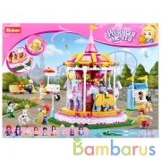 Конструктор пласт. карусель с фигурками, 762дет. + брелок в подарок в русс. кор. в кор.8шт | фото №0