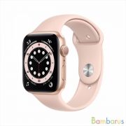 Часы Apple Watch Series 6 GPS 44mm Aluminum Case with Sport Band Gold / Pink Sand (Золотистый / Розовый песок) | фото №0