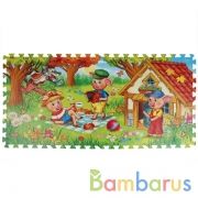 Коврик-пазл "Три поросенка" 8 сегментов, каждый 31.5*31.5см в пак. ТМ "ИГРАЕМ ВМЕСТЕ" в кор.12шт | фото №0