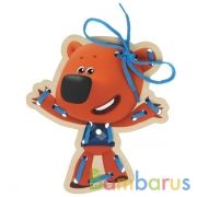 Игрушка деревянная Ми-ми-мишки шнуровка кеша 18*17 см Буратино в кор.50шт | фото №0