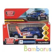 Машина металл свет-звук "vw touareg спорт" 12см,откр. двери,инерц.синий в кор. в кор.2*36шт | фото №0