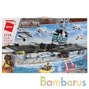 Конструктор пласт. корабль с техникой и фигурками, 1007дет. в кор. в кор.5шт | фото №0