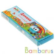 Веселые друзья. Грузовичок Лева. Домино пластмассовое. 3-в-1 в кор. Умные игры в кор.100шт | фото №0