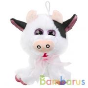 Игрушка мягкая корова с бантиком, 18см, без чипа, в пак. "МУЛЬТИ-ПУЛЬТИ" в кор.96шт | фото №0