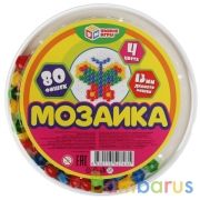 Мозаика пластиковая. 80 фишек. 4 цвета. Круглая. Диаметр 185мм Умные игры в кор.24шт | фото №0