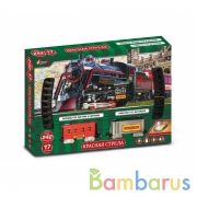 Железная дорога свет-звук, длина пути 242, кор.41,4*28,4*6см ИГРАЕМ ВМЕСТЕ в кор.2*24шт | фото №0