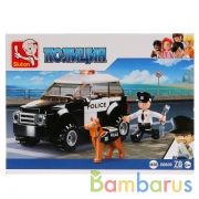 Конструктор пласт. полиция, машина с фигуркой, 78дет. в русс. кор. 19*14,1*4,5см в кор.72шт | фото №0