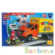 Конструктор "Город мастеров" газель: заправка, 94дет. в русс. кор. в кор.2*18шт | фото №0