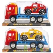 Машина инерц. трейлер с машинкой в пласт. в кор.2*36шт | фото №0