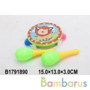 Набор музык. инструментов (маракасы, бубен) в пак. в кор.2*96шт | фото №0