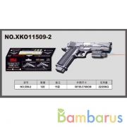 Пистолет с лазер. прицелом, с фонарем 509-2 в пак. в кор.2*60шт | фото №0