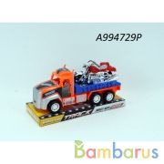 Грузовик инерц. с мотоциклом, цвет в ассорт. в пласт. в кор.2*72шт | фото №0