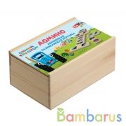 Игрушка деревянная Синий ТРАКТОР домино Буратино в кор.120шт | фото №0