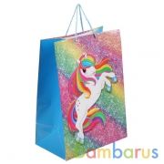Пакет подарочный глянцевый единорог, 33*46*20см в пак. Играем вместе уп-12шт в кор.6уп | фото №0