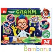 Игрушка опыты "Школа ученого" большой набор сделай сам слайм в русс. кор. в кор.36шт | фото №0