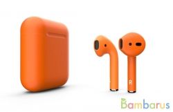 Беспроводные наушники Apple AirPods 2 Color (без беспроводной зарядки чехла) Оранжевый | фото №0
