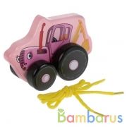 Игрушка дер. "Буратино" Каталка "Синий трактор МИЛА" 12см в кор.18шт | фото №0