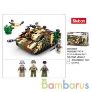 Конструктор пласт. танк с фигурками, 524дет. в русс. кор. в кор.16шт | фото №0
