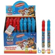 Мыльные пузыри Щенячий Патруль 60мл, в колбе 27см в дисплее Играем вместе уп-48шт в кор.3уп | фото №0