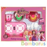 Набор посуды Царевны пластик, в русс. кор. 34*7*26см ИГРАЕМ ВМЕСТЕ в кор.2*12шт | фото №0