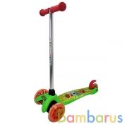 Самокат 3кол. "Ми-ми-мишки" упр. накл., кол. пвх 120 и 90, свет в кор. в кор.6шт | фото №0