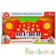 Электропианино на бат. Стихи М.Дружининой, 28 любимых песен и потешек.ТМ "УМКА" в кор. в кор.2*12шт | фото №0