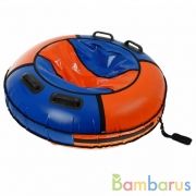 Надувная ватрушка (тюбинг) 120см "Комфорт"PT12082, Polytube, сине-красный с автокамерой, уп.1 | фото №0