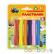 Набор пластилина Синий ТРАКТОР 6 цв., блистер, синий трактор MultiArt в кор.4*36шт | фото №0