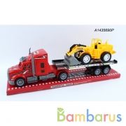 Трейлер инерц. с трактором, цвет в ассорт. в пласт. в кор.36шт | фото №0