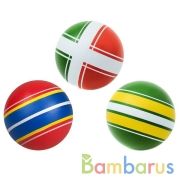 МЯЧ Д. 125ММ СЕРИЯ "КЛАССИКА" РУЧНОЕ ОКРАШ. (КРЕСТИКИ НОЛИКИ, НАШ МЯЧ, ОБОДОК) в кор.25шт | фото №0