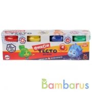 НАБОР "ТЕСТО ДЛЯ ЛЕПКИ" "MULTIART" ФИКСИКИ (4 ШТ.*50 ГР.) В ПЛАСТ. СТАКАНЕ В РУСС. КОР. в кор.2*24шт | фото №0