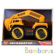 ТМ Технопарк. Машина свет+звук "ЭКСКАВАТОР" длина 25см, пластик, инерц. в русс. кор. в кор.24шт | фото №0
