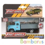 МАШИНА МЕТАЛЛ. ИНЕРЦ. ГРУЗОВИК, ОТКРЫВ. БОРТ В РУСС. КОР. 16*6*8СМ в кор.3*32шт | фото №0