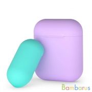 Чехол силиконовый Deppa для AirPods двухцветный (Лавандовый и мятный) | фото №0
