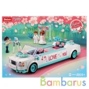 Конструктор пласт. машина с фигурками, 204дет. в русс. кор. в кор.32шт | фото №0