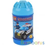 Конструктор "Город мастеров" полиция: машина, с фигуркой, 67дет. в банке (русс. уп.) в кор.2*72шт | фото №0