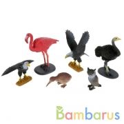 НАБОР ИЗ 6-И ПТИЦ "ИГРАЕМ ВМЕСТЕ" ДИКИЕ И ДОМАШНИЕ ПТИЦЫ, 3", В АССОРТ. В ПАК. в кор.48наб | фото №0