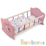 Кроватка для кукол "милый пони" деревянная 52 см КАРАПУЗ в кор.10шт | фото №0