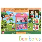 Пластизолевые игрушки "двухэтажный дом с аксессуарами" в русс. кор. Добрые игрушки в кор.30шт | фото №0