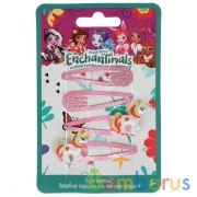 Аксессуары д/девочек ЭНЧЕНТИМАЛС 4 заколки с украшениями на карт в пак МИЛАЯ ЛЕДИ уп-12шт в кор100уп | фото №0