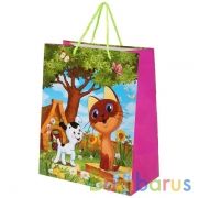 ПАКЕТ ПОДАРОЧНЫЙ "ИГРАЕМ ВМЕСТЕ" КОТЁНОК ГАВ. 26Х32Х14СМ, ГЛЯНЦЕВЫЙ В ПАК. УП-12ШТ в кор.6уп | фото №0