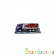 Трейлер инерц. с машинкой, цвет в ассорт. 9105 в пласт. в кор.2*24шт | фото №0