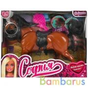 Аксессуары для кукол 29 см лошадь машет головой, издает звук, акс, кор КАРАПУЗ в кор.2*20шт | фото №0